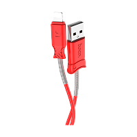 Кабель HOCO X24 USB (m)-Lightning (m) 1м 2.4A TPE красный (1/31/310)