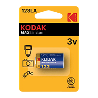 Батарейка Kodak MAX CR123A BL1 Lithium (1/6/12/10800)