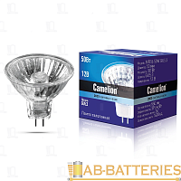 Лампа галогенная Camelion MR16 GU5.3 7W 4200К 12V софит 50мм прозрачная