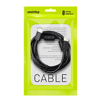 Кабель Smartbuy K-353 HDMI (m)-HDMI (m) 1.5м силикон ver.2.0 черный (1/25)