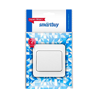 Выключатель Smartbuy 1-клавишный 10А белый "Марс" (SBE-02w-10-SW1-0)