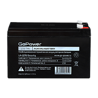 Аккумулятор свинцово-кислотный GoPower LA-1270/security 12V 7Ah для систем безопасности T2/ F2 (1/5)