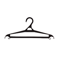 Вешалка-плечики Рыжий кот 48-50р черный (1/100)