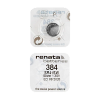 Батарейка Renata 384 (SR41SW) Silver Oxide 1.55V (1/10/100)