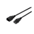 Кабель питания GoPower C14 (m)-C13 (f) 1.8м ПВХ 0.75мм удлинитель черный (1/10/100)
