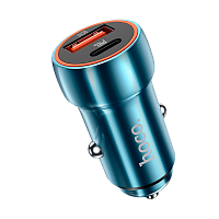 Автомобильное З/У HOCO Z46A 1USB/Type-C 3.0A 20W QC3.0 синий (1/13/130) 