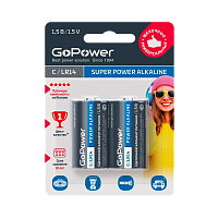 Батарейка GoPower LR14 C BL2 Alkaline 1.5V (2/12/192)