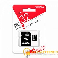 Карта памяти microSD SanDisk ULTRA 32GB Class1 UHS-I (U1) 80 МБ/сек с адаптером  | Ab-Batteries | Элементы питания и аксессуары для сотовых оптом