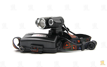 Фонарь налобный Без бренда HT-673 COB от аккумулятора 4 режима черный