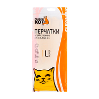 Перчатки Рыжий кот L латексные 1 пара желтый (1/12/240) 