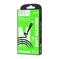 Кабель GFPower 19M USB (m)-microUSB (m) 1м 2.4A силикон черный (1/120/480)