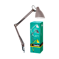 Светильник настольный Camelion KD-335 40W 230V E27 струбцина тауп (1/12)