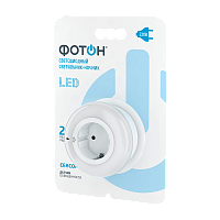 Ночник Фотон NM-500A LED 220V в розетку на карте белый (1/10/90)