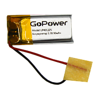 Аккумулятор Li-Pol GoPower LP401225 PK1 3.7V 90mAh с/з (1/250)