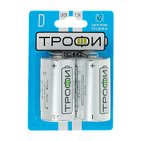 Батарейка Трофи LR20 D BL2 Alkaline 1.5V (2/12/96/3168) 