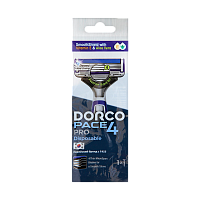 Бритва одноразовая DORCO "PACE4 PRO" 4 лезвия 1шт. (1/10) 