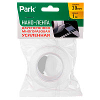 Нано-лента Park акрил 1м*30мм двусторонняя прозрачный (1/12/204)