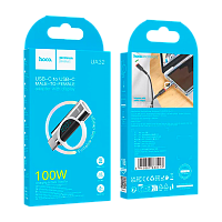 Переходник HOCO UA32 Type-C (m)-Type-C (f) дисплей серебряный