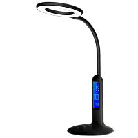 Светильник настольный Camelion KD-823 8W 230V 1LED на основании сенс. термометр черный