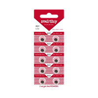 Батарейка Smartbuy G1/LR621/LR60/364A/164 BL10 Alkaline 1.5V (10/100/2000) 