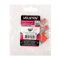 Строительно-монтажная клемма с пастой Volsten V02-9W-2273-203 Cu/Pb 3 пр. до 2,5 мм, 10 шт