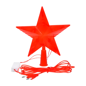 Фигурка BALANCE "Звезда на ёлку" 10LED 3м 15х15см красный (1/20)