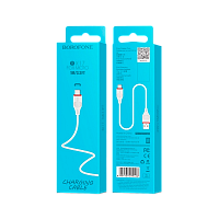 Кабель Borofone BX17 USB (m)-microUSB (m) 1м 2.4A ПВХ белый (1/648)