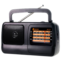 Радиоприемник DEESPI RE-22/409 пластик AM/FM/SW1-2/TV черный (1/40)