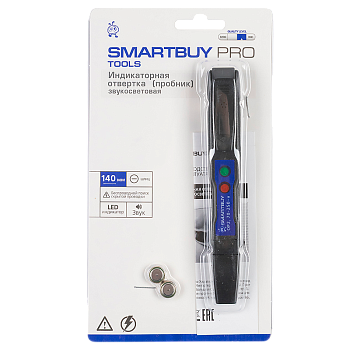 Индикаторная отвертка Smartbuy Tools PRO 140мм пробник с батарейкой