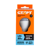 Лампа светодиодная Старт GLS E27 20W 4000К 220V груша Eco матовая (1/10/100)