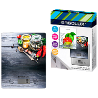 Весы кухонные Ergolux ELX-SK02-C02 электронные 5кг ассорти (1/20)