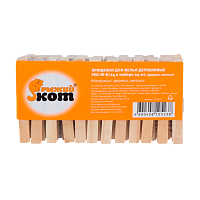 Прищепки хозяйственные Рыжий кот PEG-W-S/24 74х11х13мм 24шт. бежевый (1/10/60)