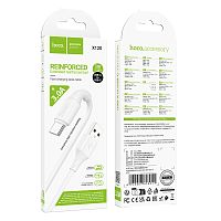 Кабель HOCO X120 USB (m)-Type-C (m) 1м 3.0A ПВХ белый