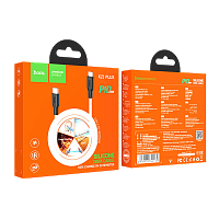 Кабель HOCO X21 Plus Lightning (m)-Type-C (m) 1м 3.0A 20W силикон черный белый (1/28/168)