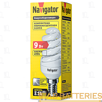 Лампа люминесцентная Navigator SF10 E27 25W 4000К 220-240V спираль (1/12/108)