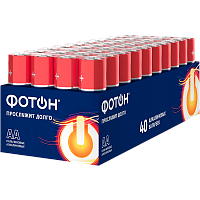 Батарейка Фотон LR6 AA БОКС40 Alkaline 1.5V (40/120/720) 