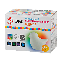 Ночник ЭРА NLED-412 1W 220V на основании рег.ярк./цвета белый (1/100)