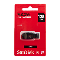 Флеш-накопитель SanDisk Cruzer Blade CZ50 128GB USB2.0 пластик CN (Китай) черный (1/50)