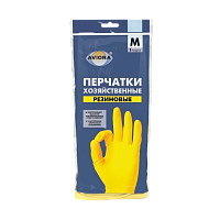 Перчатки Aviora M резина 1 пара в упаковке (1/120) 