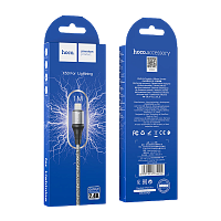 Кабель HOCO X50 USB (m)-Lightning (m) 1.0м 2.4A нейлон серый (1/31/310)