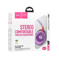 Наушники полноразмерные HOCO W43 bluetooth 5.2 с микр. фиолетовый (1/32)
