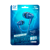 Наушники внутриканальные GFPower H01 с микр. синий (1/1000)