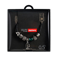 USB кабель REMAX Jewellery (Micro) RC-058M Чёрный (0.5M, 2.4A)