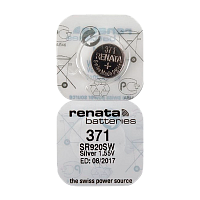 Батарейка Renata 371 (SR920SW) Silver Oxide 1.55V (1/10/100)