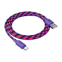 Кабель HOCO X116 USB (m)-Type-C (m) 1м 3.0A нейлон фиолетовый (1/68/680)