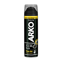 Гель для бритья и умывания Arko Black 2в1 200мл (1/24)