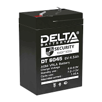 Аккумулятор свинцово-кислотный Delta DT 6045 6V 4.5Ah (1/20/720) 