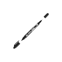Маркер перманентный Luxor TWIN MARKER 150 1.0/0.7 мм двухсторонний черный (1/12/144/1152)