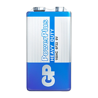 Батарейка GP PowerPlus Крона 6F22 Shrink 1 Heavy Duty 9V (1/10/500)