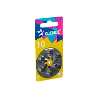 Батарейка Космос ZA10 BL6 Воздушно-цинковые 1.45V (6/60/3000)